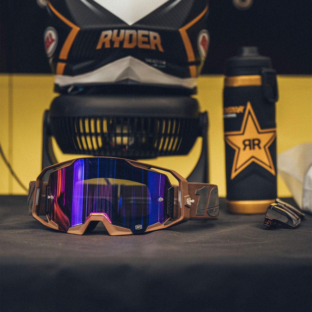 Antiparras Moto 100% Armatic Salcedo Lente Morado Espejo