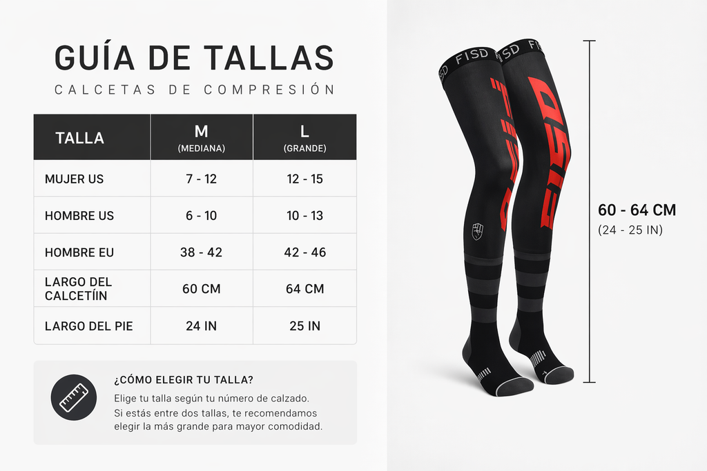 Calcetas de moto largas FISD