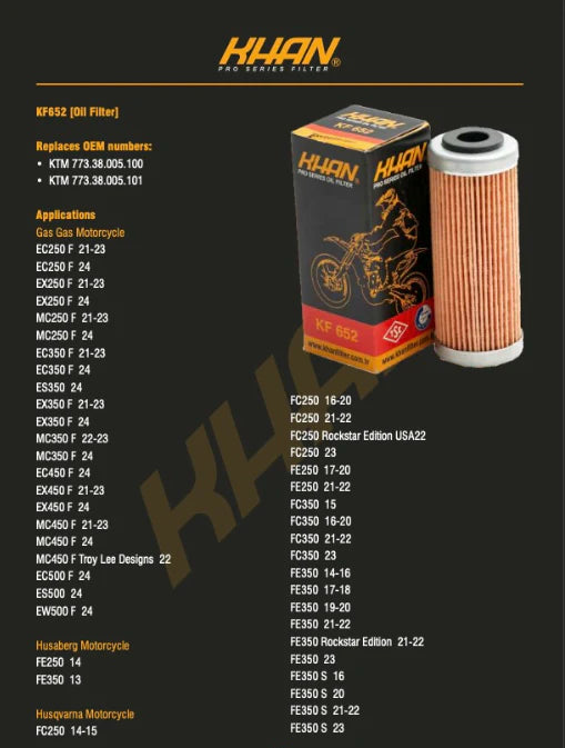 Filtro de aceite KAHN-652