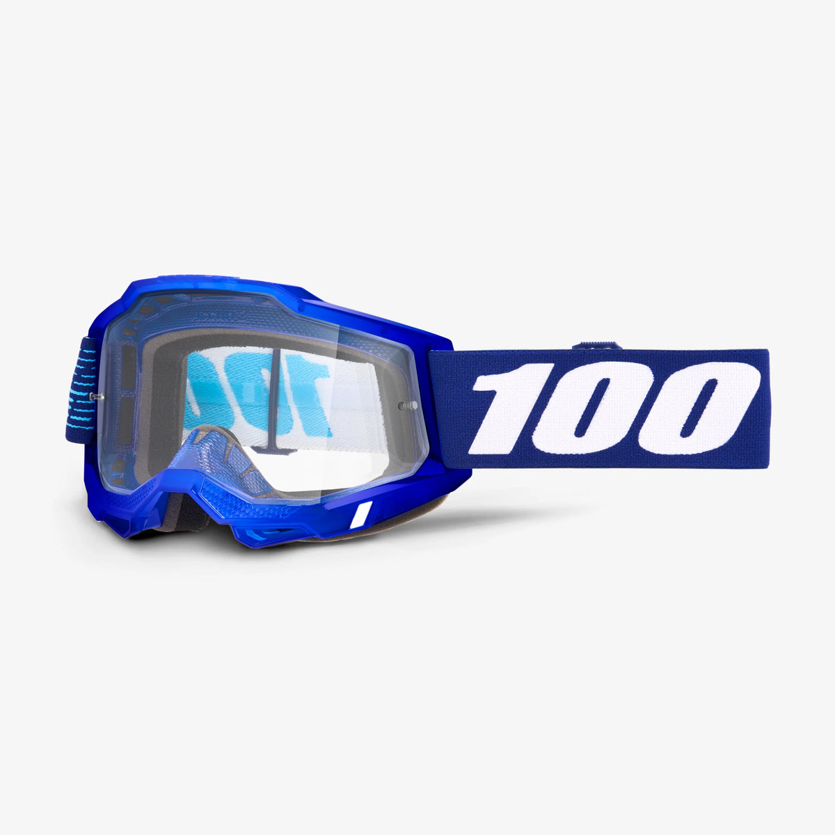 Antiparras Moto 100% Accuri 2 Lente Azul y transparente Motocross Enduro bici