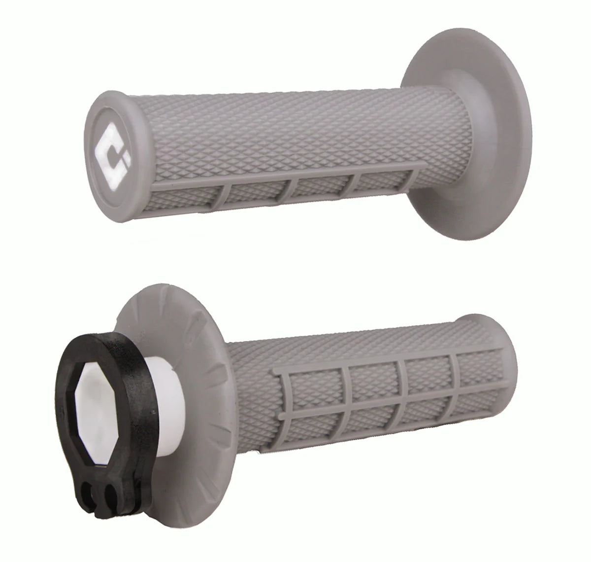 Puños ODI Half Waffle Soft lock-on gris para moto motocross