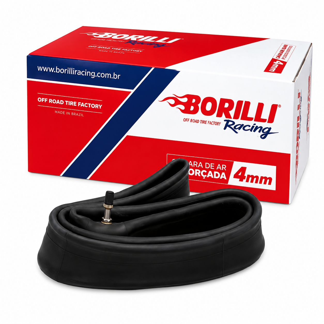 Cámara de aire reforzada Borilli Racing 4mm para motocross y enduro